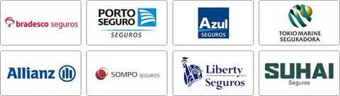 Seguradoras Bradesco, Porto, Azul, Tokio Marine, Allianz, Sompo, Liberty, Suhai
